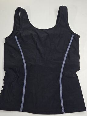 Skin Black Performance Top with White Print